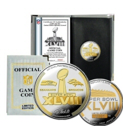 Highland Mint Super Bowl 48 Official 2-Tone Flip Coin